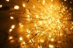 Kerstkaart: Snoer vol met kerstlichtjes